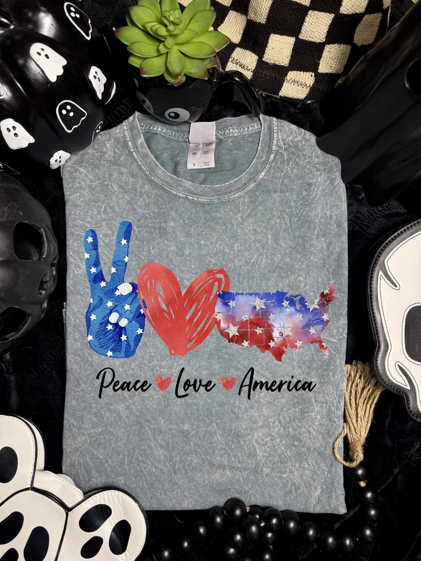 Peace, Love, America, DTF Transfer