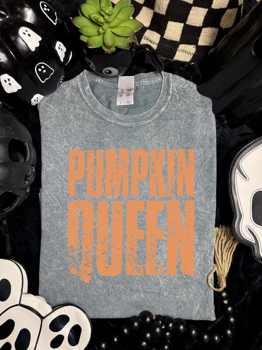 Pumpkin, Queen, Distressed, DTF Transfer