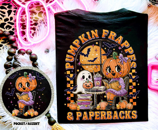 Pumpkin, Frappes & Paperbacks DTF Transfer