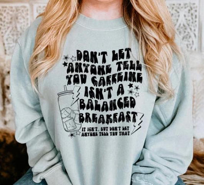 Balanced Breakfast DTF Transfer