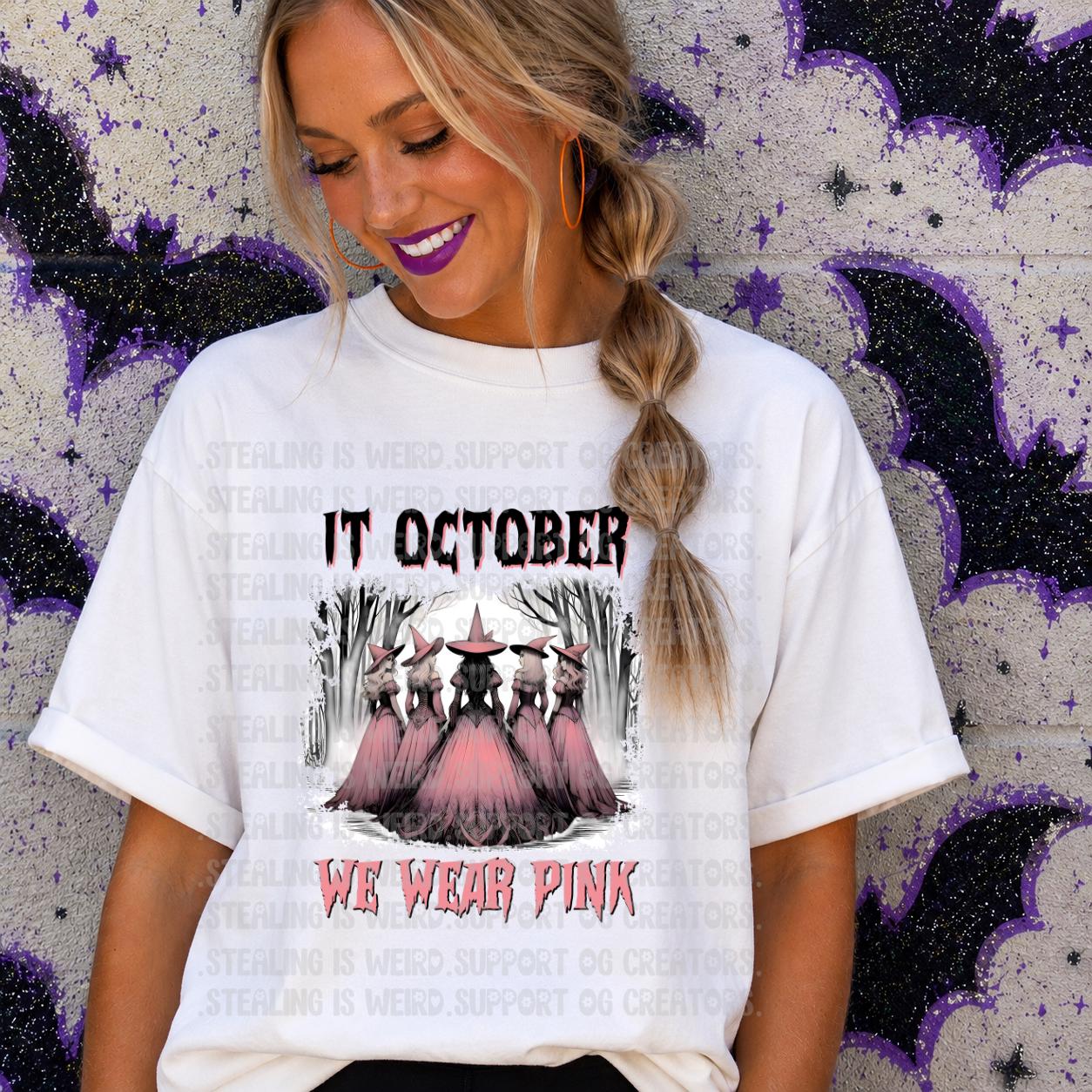 Wear Pink, Witches, BCA, Halloween, DTF Transfer