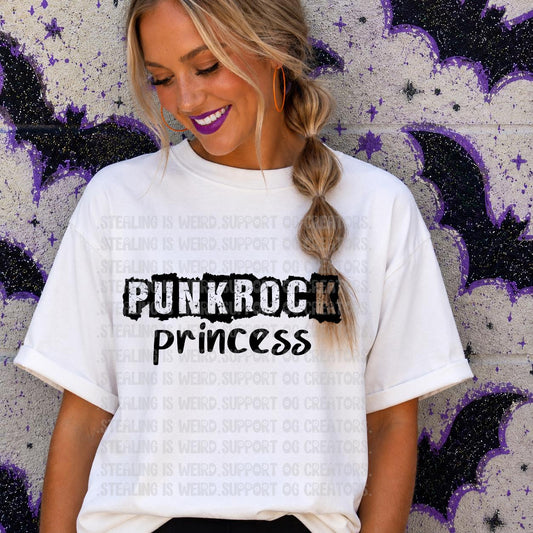 Punk, Rock, Princess, DTF Transfer
