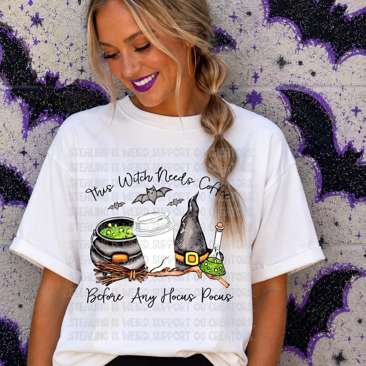 Witch, Needs, Coffee, Halloween, DTF Transfer