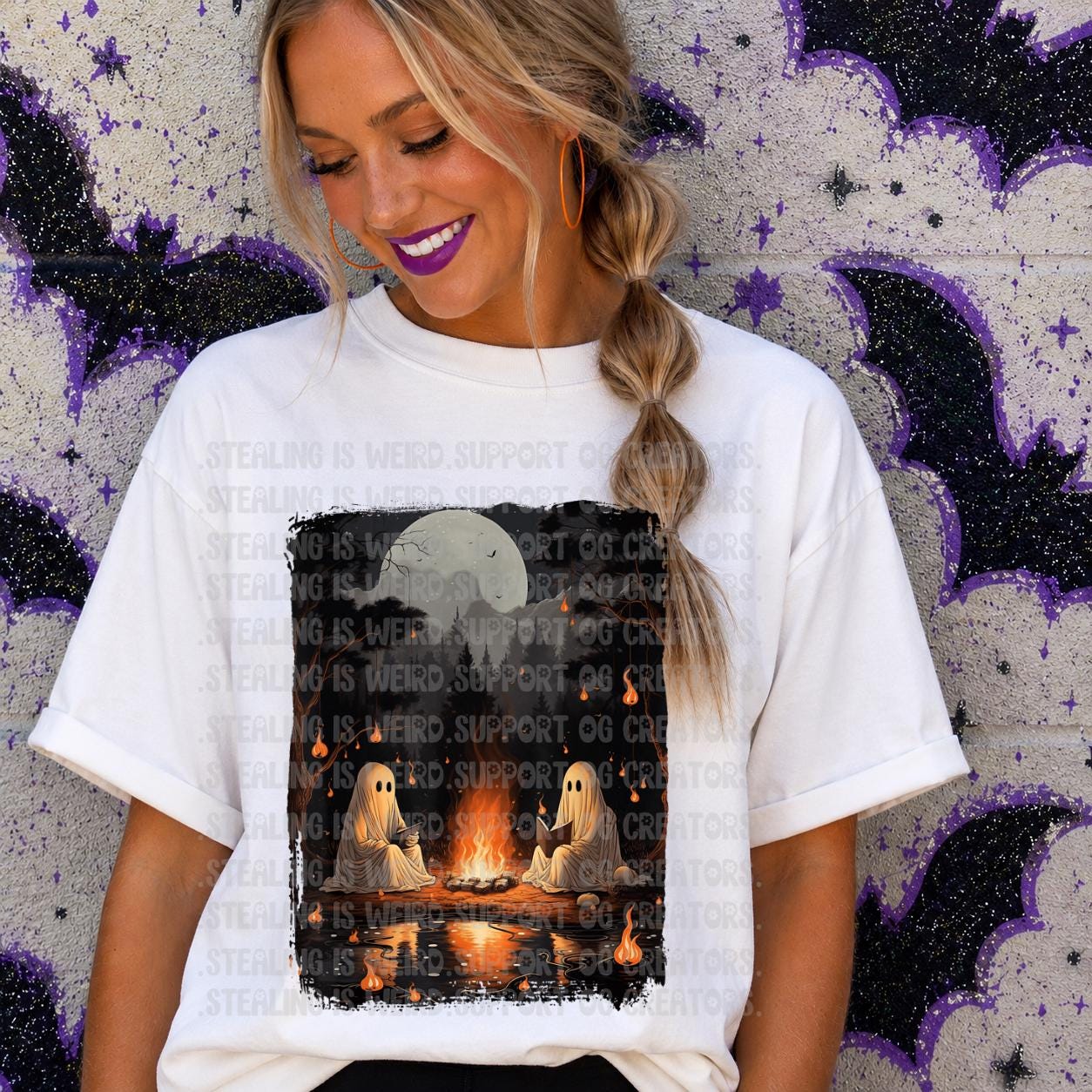 Ghost, Campfires, Halloween, Fall,  DTF Transfer, Set