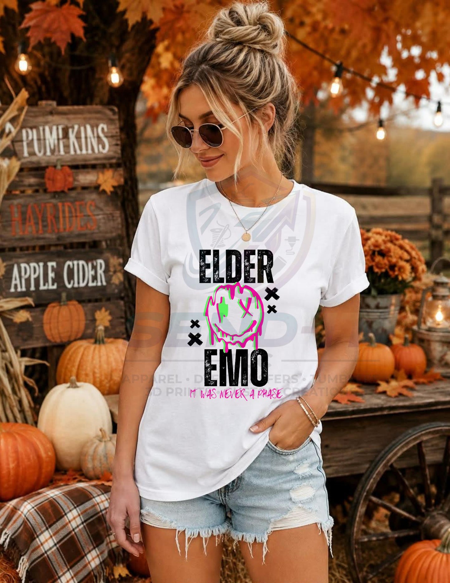 Elder, Emo, Smiley, DTF Transfer, Set