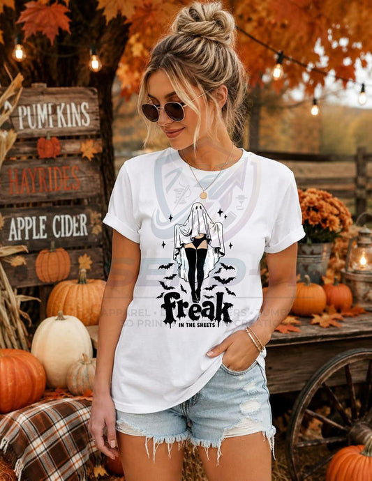 Freak In the Sheets, Adult Humor, Halloween, DTF Transfer