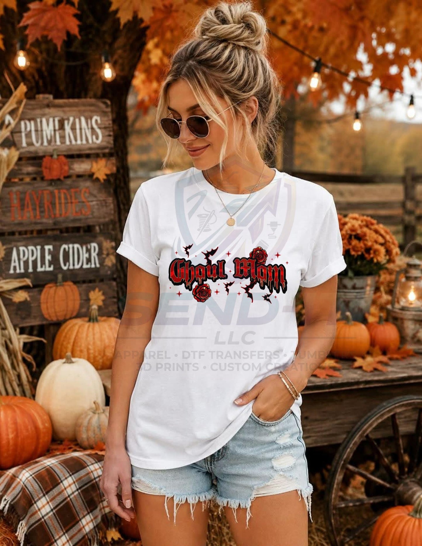 Ghoul, Mom, Halloween, DTF Transfer