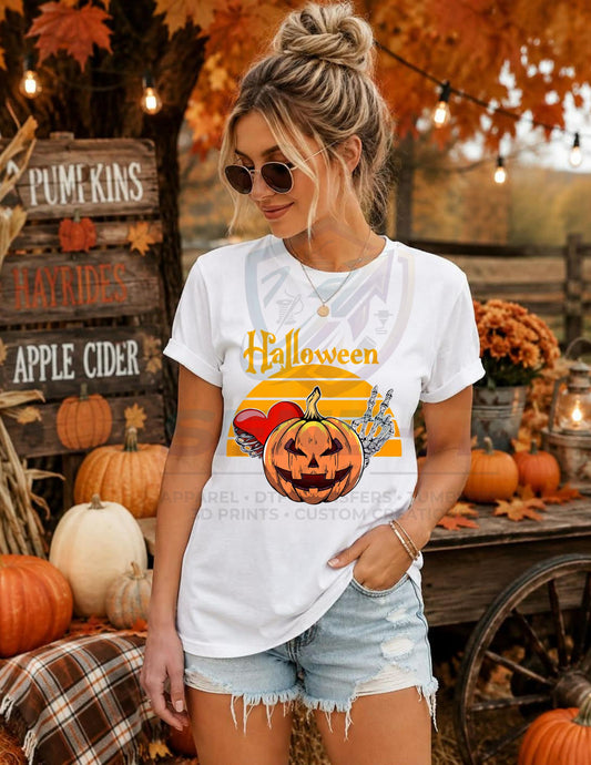 Pumpkin, Peace, Fall, Halloween, DTF Transfer