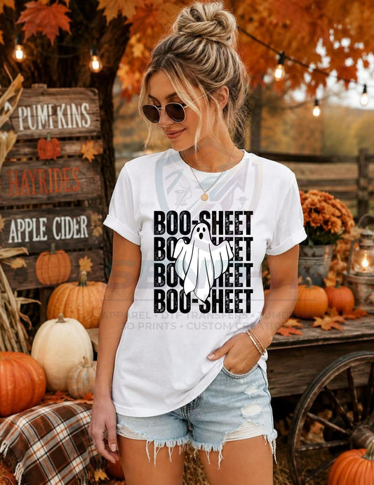 Boo, Sheet, Ghost, Halloween,  DTF Transfer