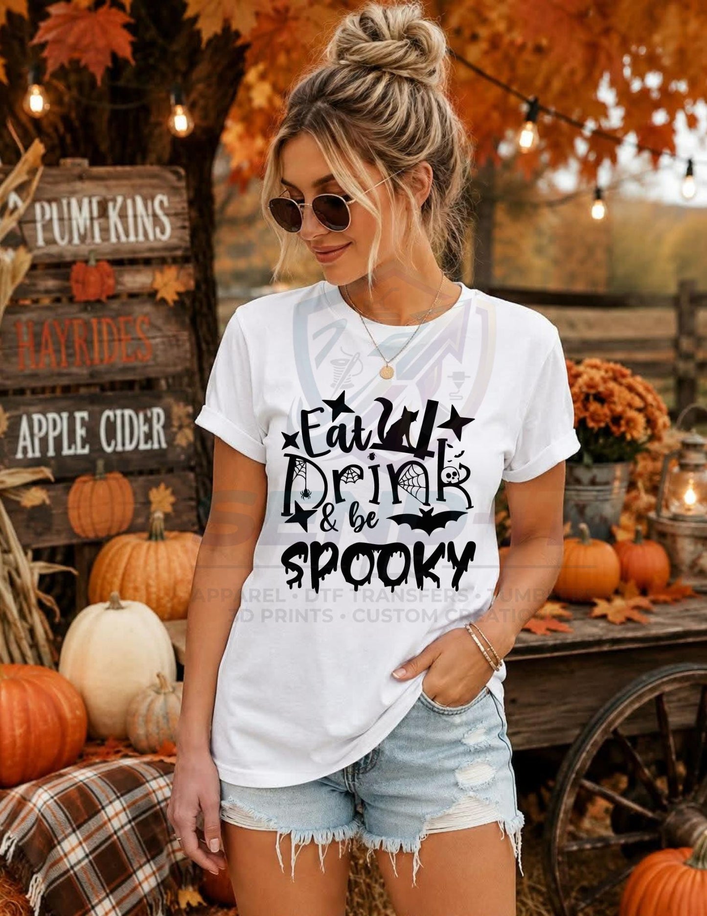 Eat, Drink, Spooky, Halloween,  DTF Transfer