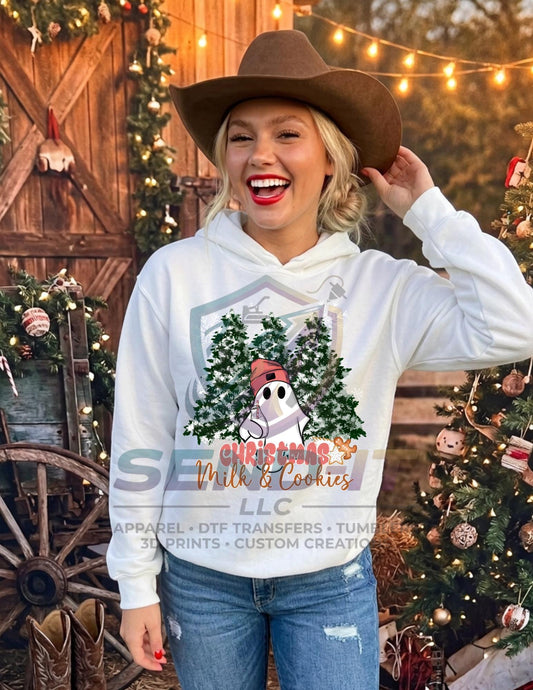 Christmas, Milk, Cookies, Ghost, DTF Transfer