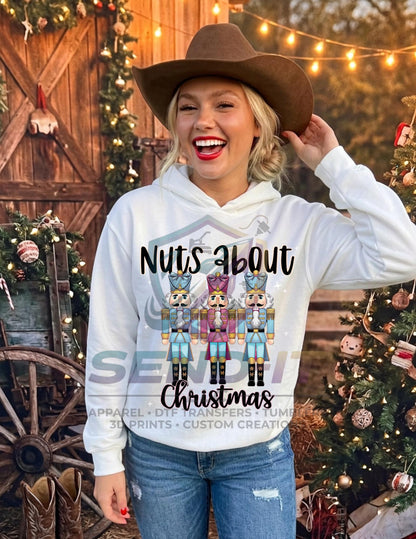 Nuts About Christmas, Nutcracker, Christmas,  DTF Transfer