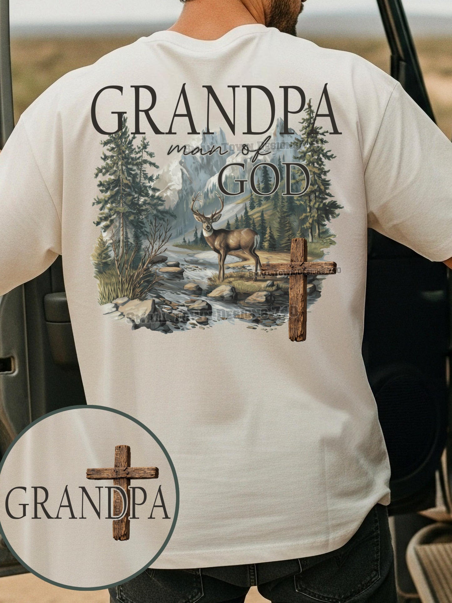 Grandpa Man Of God DTF Transfer
