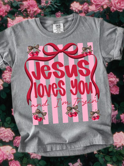 Jesus Loves You DTF Transfer