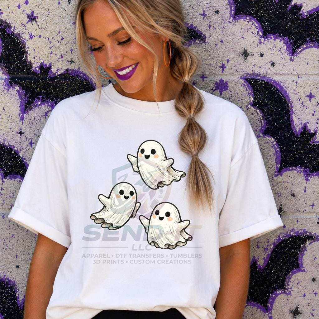 Halloween, Ghost, Trio, DTF Transfer