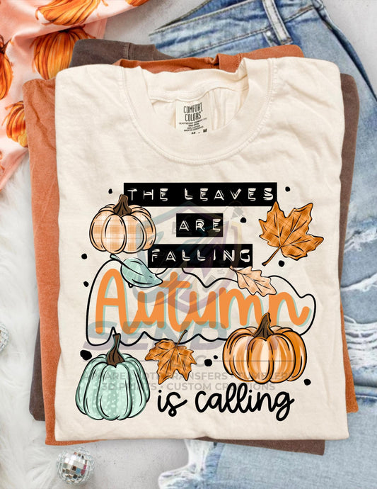 The Leaves Are Falling, Autumn, Fall, DTF Transfer
