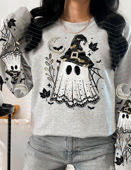 Witch, Ghost, Halloween, Sleeves, DTF Transfer