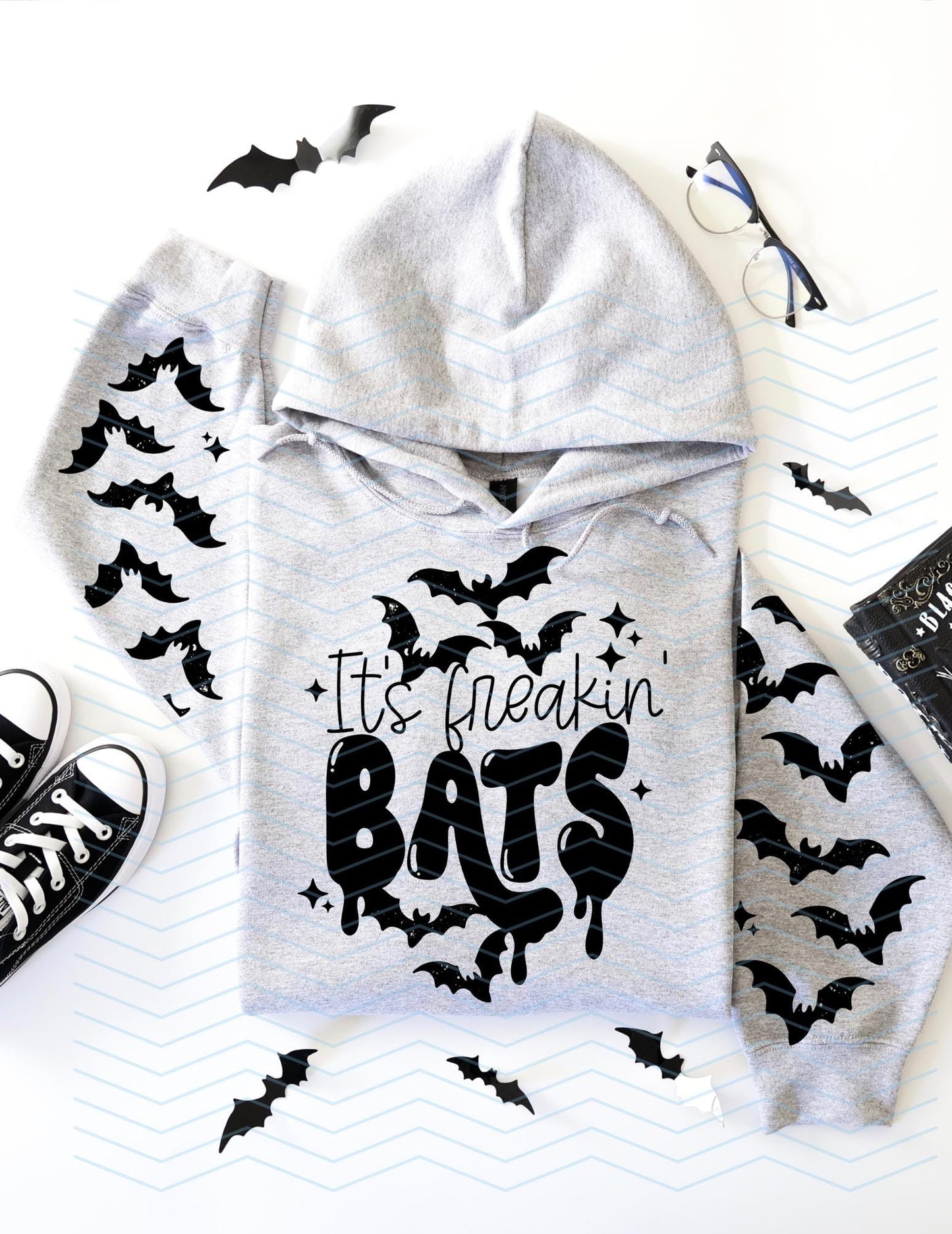 It's Freaking, Bats, Halloween, Sleeves, DTF Transfer