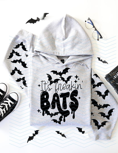 It's Freaking, Bats, Halloween, Sleeves, DTF Transfer