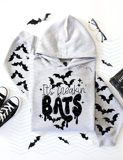 It's Freaking, Bats, Halloween, Sleeves, DTF Transfer