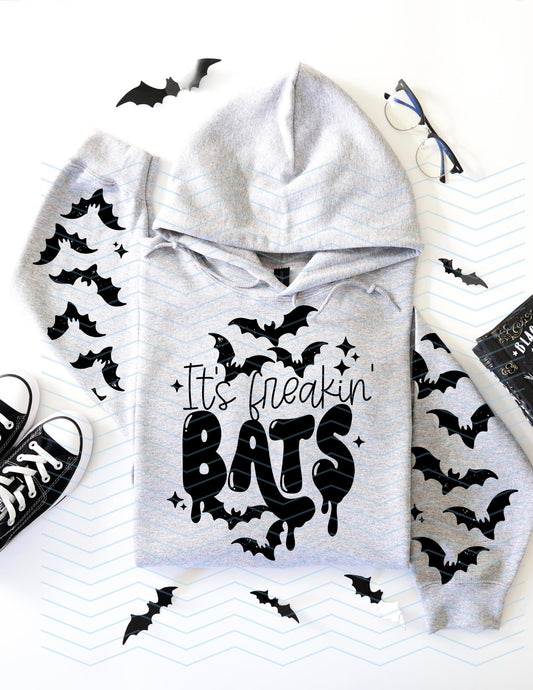 It's Freaking, Bats, Halloween, Sleeves, DTF Transfer