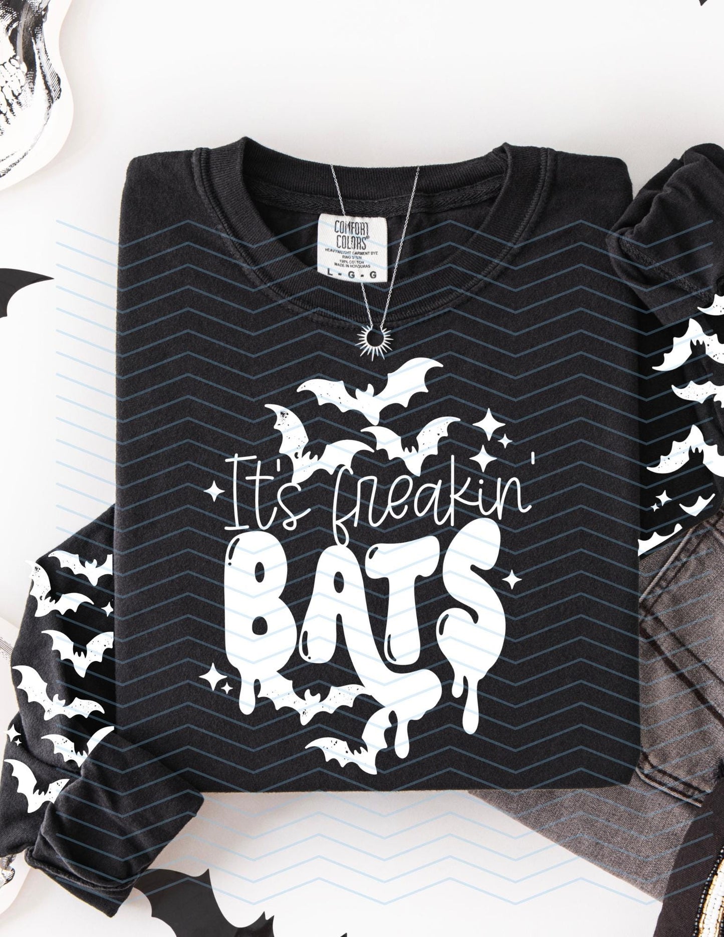 It's Freaking, Bats, Halloween, Sleeves, DTF Transfer