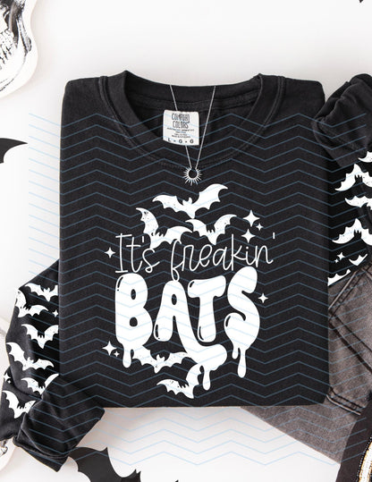 It's Freaking, Bats, Halloween, Sleeves, DTF Transfer