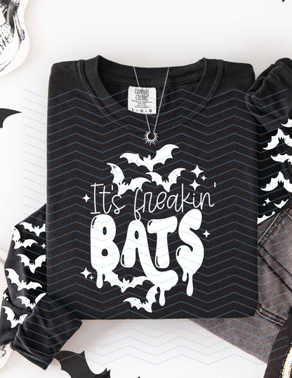 It's Freaking, Bats, Halloween, Sleeves, DTF Transfer