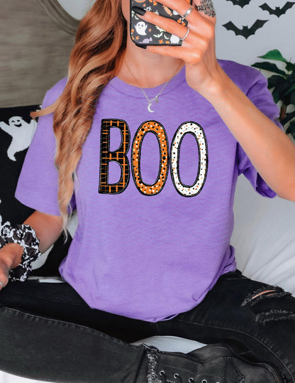 Boo, Halloween, Sleeves, DTF Transfer