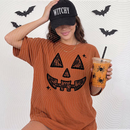 Lace, Jack O Lantern, Halloween, DTF Transfer