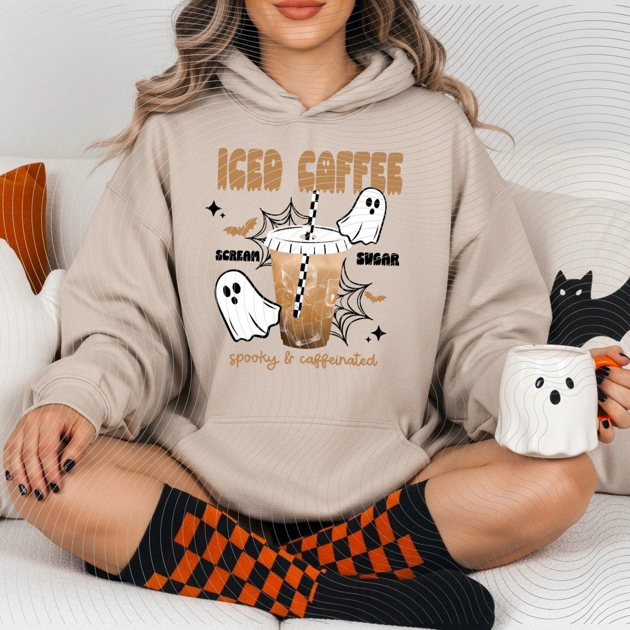 Iced Coffee, Scream, Sugar, Halloween, DTF Transfer