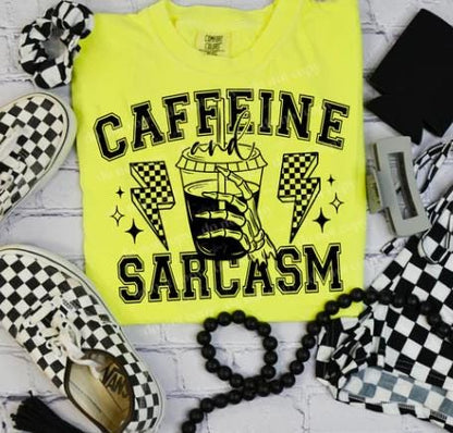 Caffeine & Sarcasm DTF Transfer