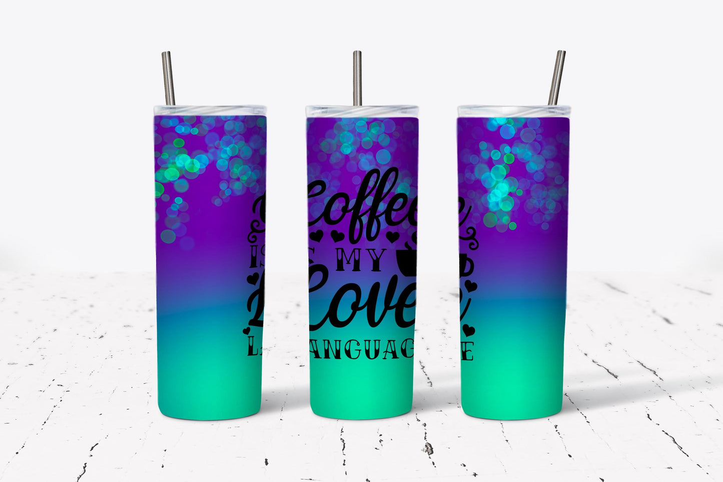 Coffee Is My Love Language, Stainless Steel, Tumbler, Drinkware
