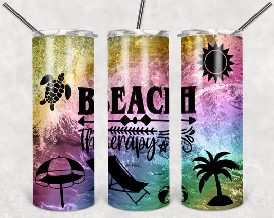 Beach, Therapy, Shells, Stainless Steel, Tumbler, Drinkware
