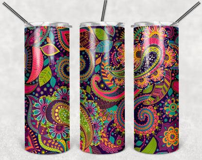 Paisley, Abstract, Stainless Steel, Tumbler, Drinkware