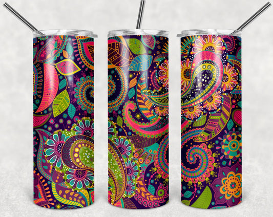 Paisley, Abstract, Stainless Steel, Tumbler, Drinkware