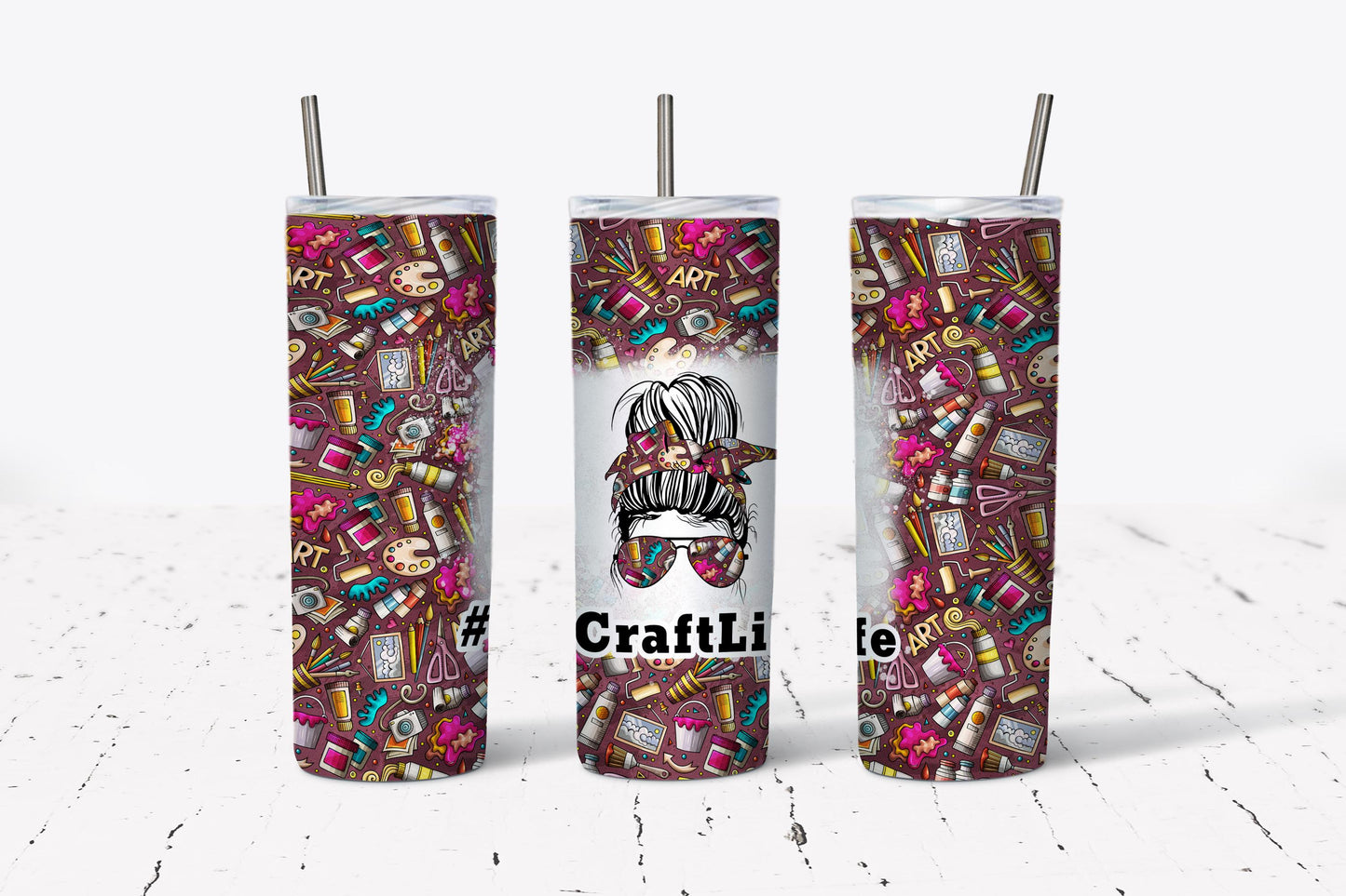 Craft Life, Hobby, Teacher, Stainless Steel, Tumbler, Drinkware