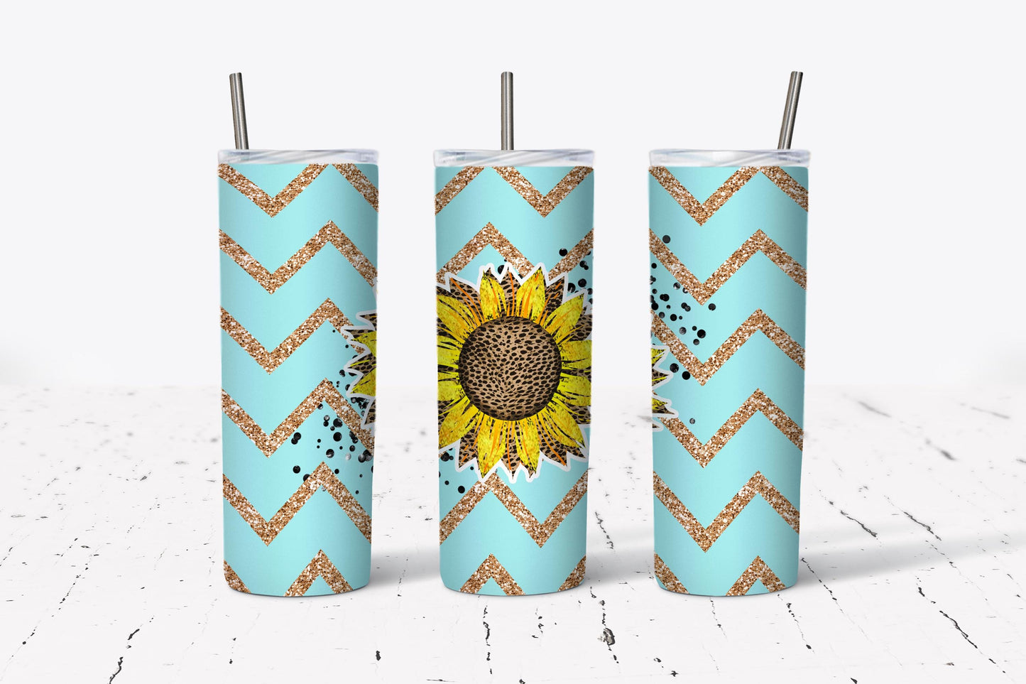 Sunflower, Flowers, Floral, Stainless Steel, Tumbler, Drinkware