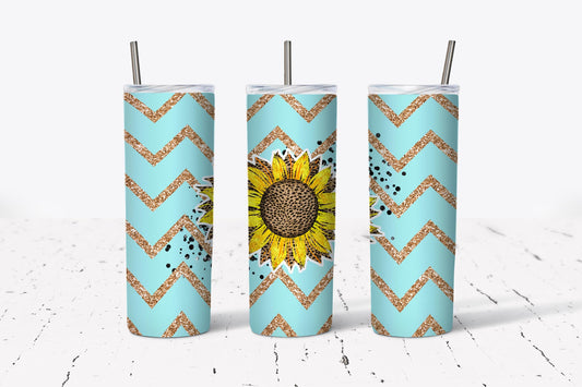 Sunflower, Flowers, Floral, Stainless Steel, Tumbler, Drinkware