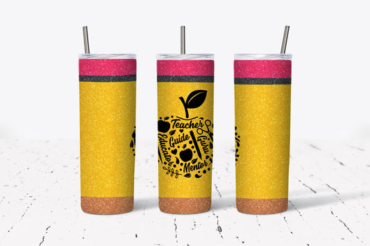 Teacher, Pencil, Mentor, Stainless Steel, Tumbler, Drinkware