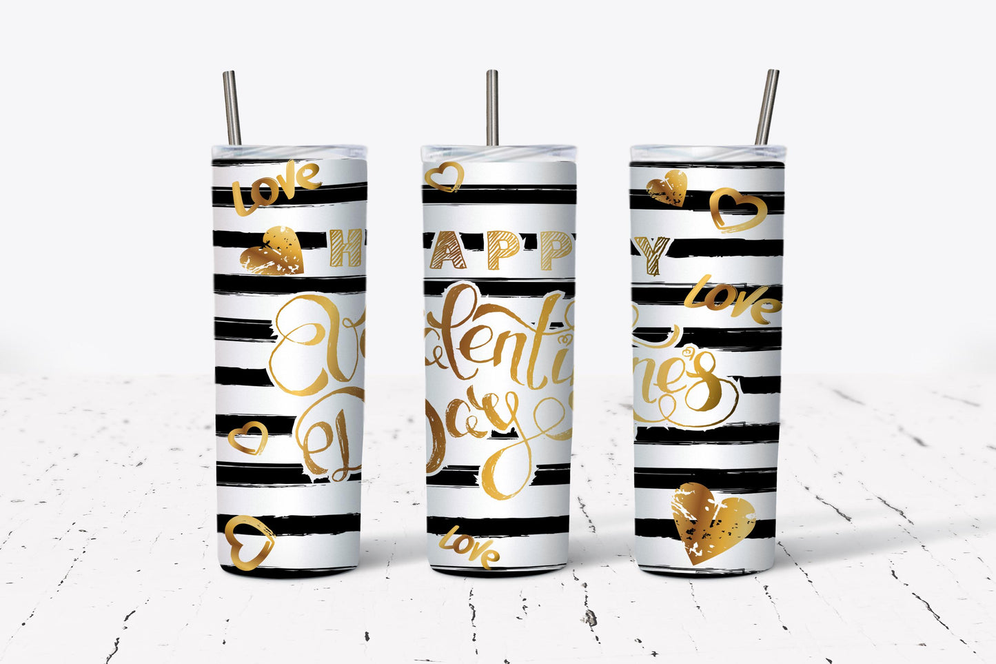 Valentine, Valentines Day, Gold, Stainless Steel, Tumbler, Drinkware