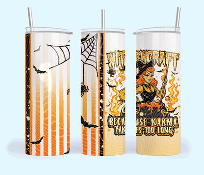 Witchcraft, Karma, Halloween, Stainless Steel, Tumbler, Drinkware