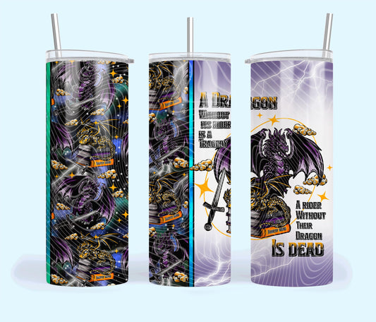 Rider, Dragon, Fantasy, Book, Stainless Steel, Tumbler, Drinkware