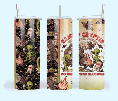 Camp, Cryptid, Halloween, Stainless Steel, Tumbler, Drinkware