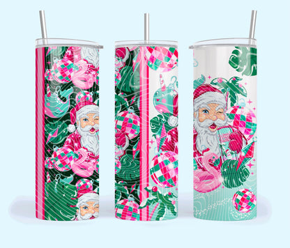 Christmas, In July, Santa, Summer, Stainless Steel, Tumbler, Drinkware