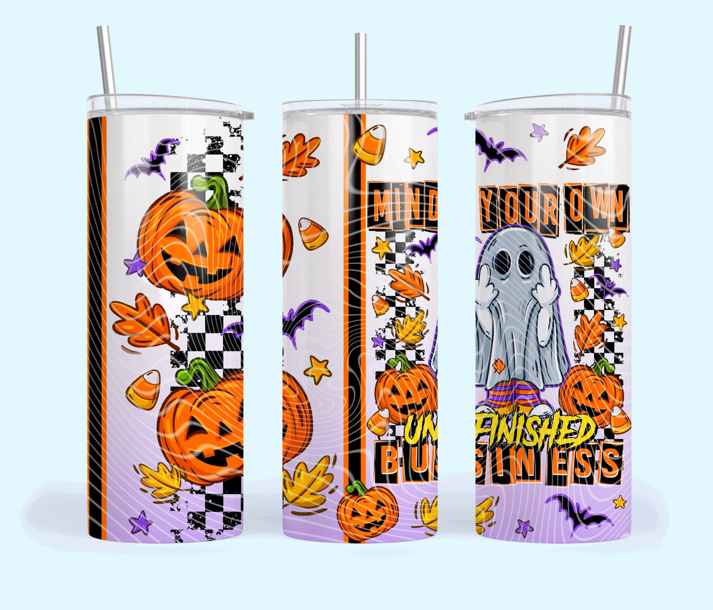 Mind Of The Business, Ghost, Unfinished, Halloween, Stainless Steel, Tumbler, Drinkware
