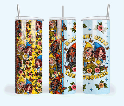 Rollin', With My, Gnomies, Halloween, Stainless Steel, Tumbler, Drinkware