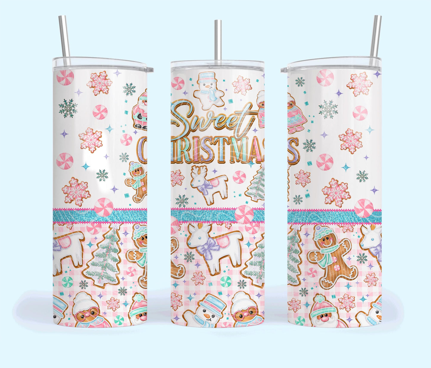 Sweet, Christmas, Cookies, Stainless Steel, Tumbler, Drinkware