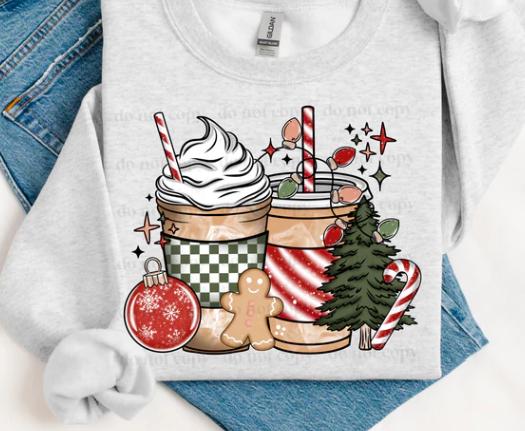 Christmas, Coffee, DTF Transfer