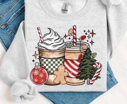Christmas, Coffee, DTF Transfer